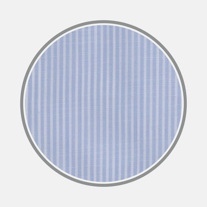 Light Blue and White Stripe Chambray Fabric