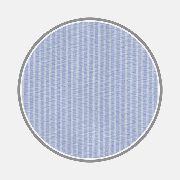 Light Blue and White Stripe Chambray Fabric