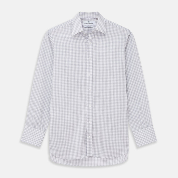 Grey Check Cotton Fabric Image 1