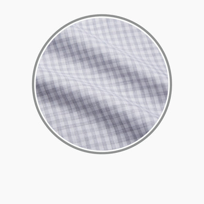 Grey Check Cotton Fabric Image 2