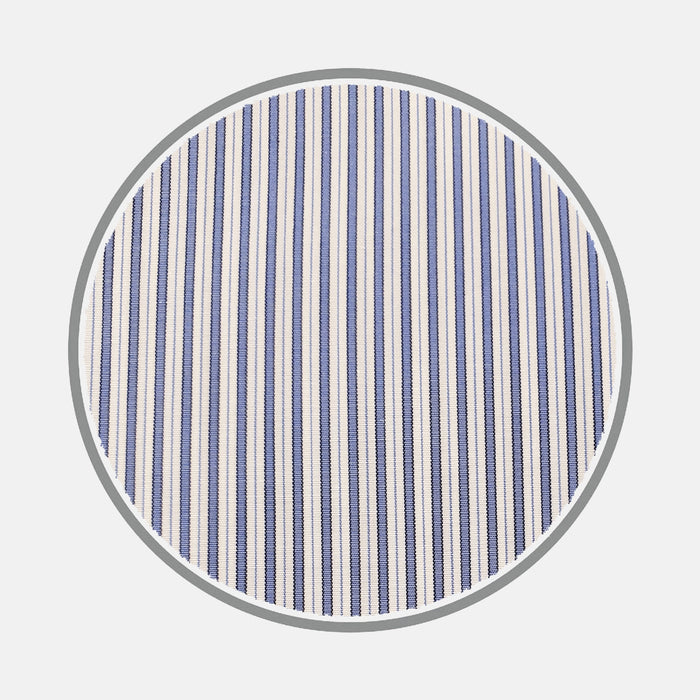Blue Multi Stripe Silverline Cotton Fabric Image 1
