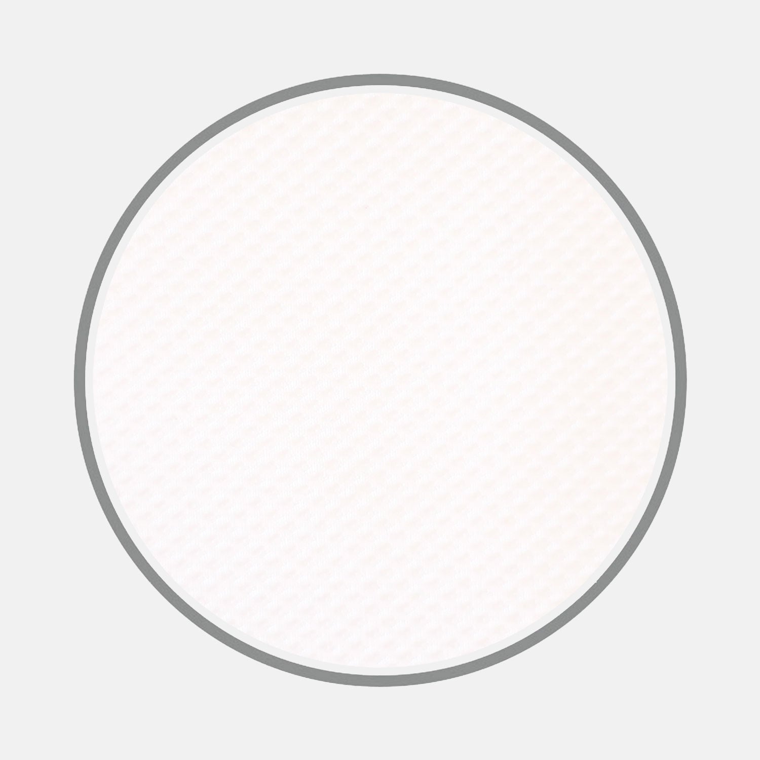 View 1 of product The White Textured Cotton Weave by Turnbull & Asser features a round, white cotton pad with a subtle textured pattern and a thin gray border, displayed on a light gray background.