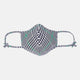 The Turnbull & Asser Exclusive Navy & Green Archive Check Superfine Cotton Commuter Mask features adjustable ear loops with bows and comes with 3 Viroformula™ filters.