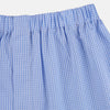 View 2 of product Turnbull & Asser Sky Blue Gingham Check Boxer Shorts: classic men's underwear crafted from fine Italian cotton with an elastic waistband, shown flat on a white background for timeless style.