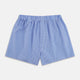 Turnbull & Asser Sky Blue Gingham Check Boxer Shorts: classic men's underwear crafted from fine Italian cotton with an elastic waistband, shown flat on a white background for timeless style.
