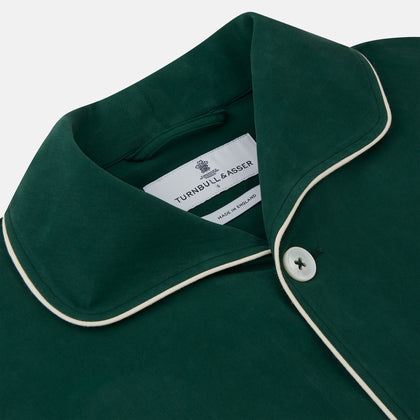 Dark Green Silk Pyjama Set Image 1
