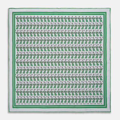 Green Dressing Gowns Pocket Square Image 4