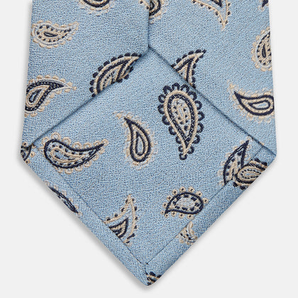 Sky Blue Renoir Paisley Tie Image 3