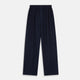 Turnbull & Asser Navy Cotton-Cashmere Pyjama Trousers feature a straight-leg cut and elastic waistband for a contemporary fit, shown laid flat on a white background.