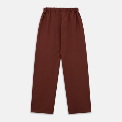 Red Cotton-Cashmere Pyjama Trousers Image 1