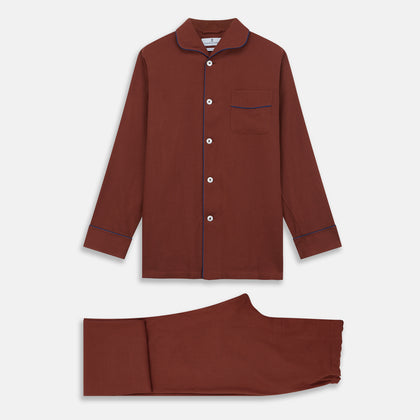 Red Cotton-Cashmere Pyjama Set Image 1