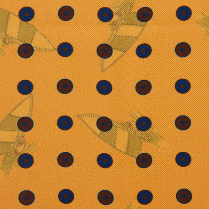 Yellow Windsurfer Double-Faced Silk Print Pocket Square Image 3