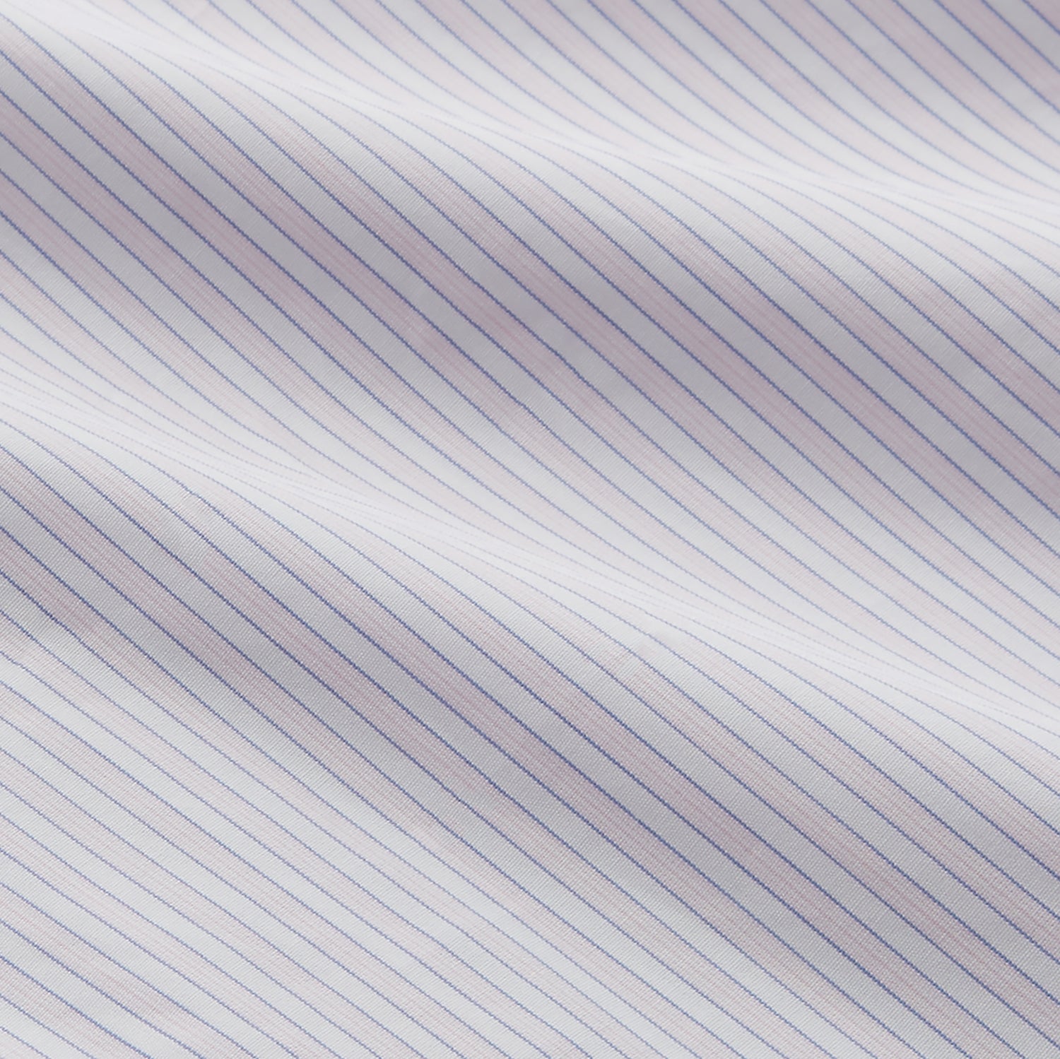 View 4 of product A Turnbull & Asser Blue Double Stripe Regular Fit Sea Island Quality Cotton Shirt with T&A collar and double cuffs, laid flat on a white background.