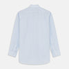 View 5 of product The Turnbull & Asser Tonal Blue Stripe Regular Fit Shirt features a T&A collar and 3-button cuffs, shown against a white background.