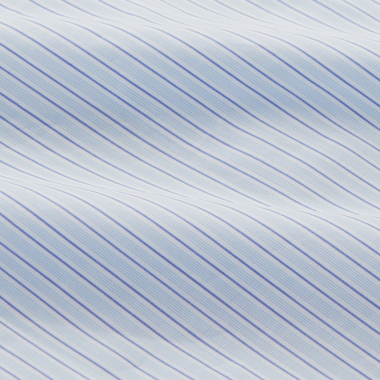 View 4 of product The Turnbull & Asser Tonal Blue Stripe Regular Fit Shirt features a T&A collar and 3-button cuffs, shown against a white background.