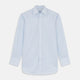 The Turnbull & Asser Tonal Blue Stripe Regular Fit Shirt features a T&A collar and 3-button cuffs, shown against a white background.