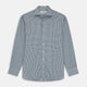 The Turnbull & Asser Blue Multi Check Tailored Fit Shirt features a Kent collar, 2-button cuffs, and a fine blue and white checked pattern—an essential men's wardrobe piece—shown flat on a white background.