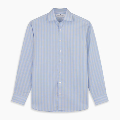 Yellow and Blue Glen Check Tailored Fit Shirt with Kent Collar Image 6