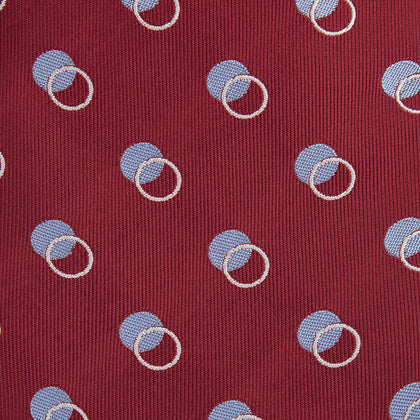 Red Multi Circle Silk Tie Image 2