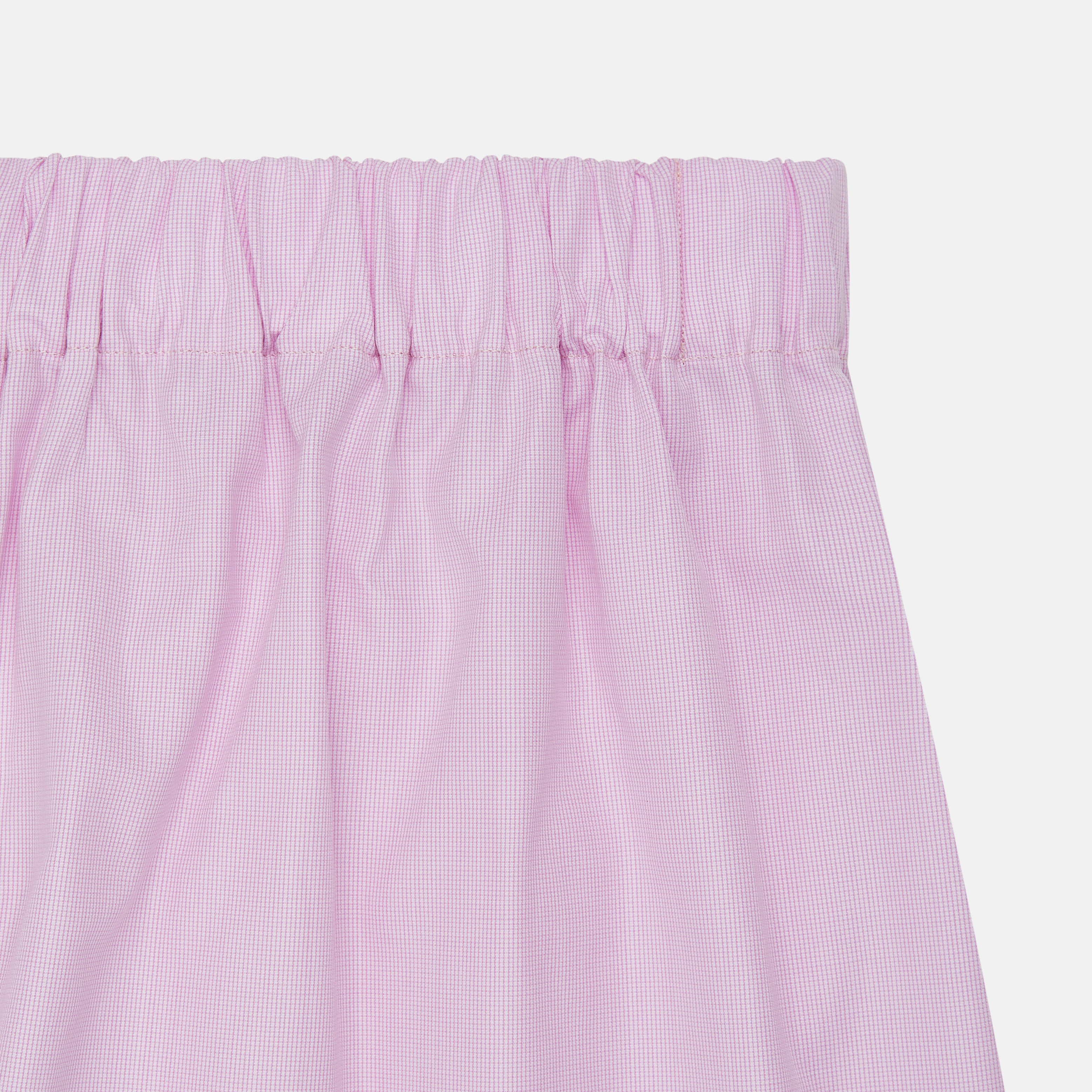 View 2 of product Turnbull & Asser Pink Micro-Check Cotton Boxer Shorts, featuring an elastic waistband and displayed on a white background—ideal for those seeking luxury and everyday comfort in their underwear.