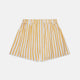 Turnbull & Asser Blue, Orange & Navy Stripe Cotton Boxer Shorts featuring an elastic waistband, displayed flat on a plain white background.