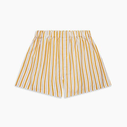 Blue, Orange & Navy Stripe Cotton Boxer Shorts Image 2