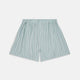 Green, navy & pink stripe cotton boxer shorts from Turnbull & Asser with an elastic waistband, displayed flat on a plain white background—ideal for those seeking luxury underwear with timeless style.
