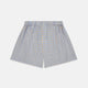 Turnbull & Asser Blue, Orange & Navy Check Cotton Boxer Shorts with an elastic waistband, displayed flat on a plain white background.