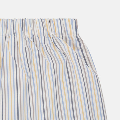Yellow Multi Stripe Cotton Boxer Shorts Image 1