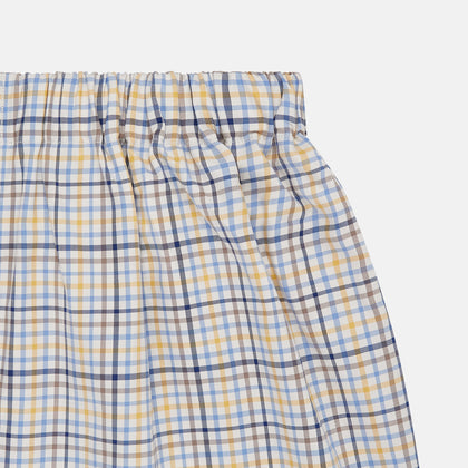 Yellow Multi Check Cotton Boxer Shorts Image 1
