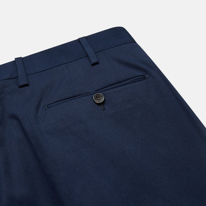 Navy Front Pleated Gerry Trouser Image 1