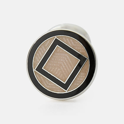 Pale Pink Sterling Silver Cufflinks Image 1