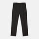 Turnbull & Asser Charcoal Grey Wool Manson Trousers, tailored in Italy with a straight-leg cut, front creases, belt loops, and button closure, are displayed flat on a white background.