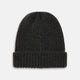 Charcoal Cashmere Ribbed Hat