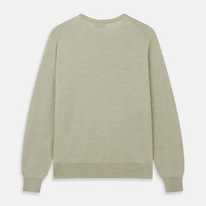 Light Green Kingston Merino Crew Neck Jumper Image 2