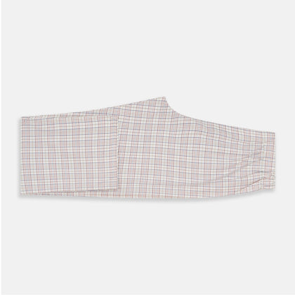 Red Multi Check Cotton-Cashmere Modern Pyjama Set Image 7