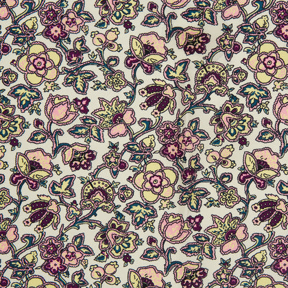 White Floral Silk Pocket Square Image 1