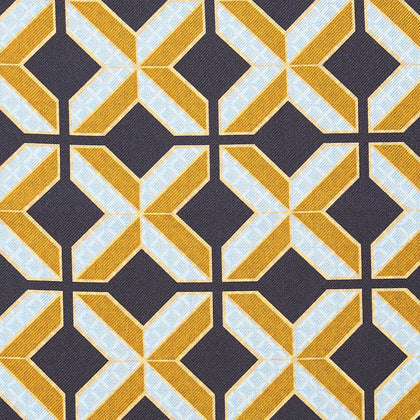 Navy Multi Crosses Double-Faced Silk Pocket Square Image 1