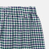 View 2 of product Turnbull & Asser Green Multi Check Cotton Pyjama Trousers with an elastic waistband and contemporary fit, shown flat on a white background.