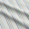 View 4 of product The Turnbull & Asser Green Multi Stripe Tailored Fit Shirt features a Kent collar, 2-button cuffs, and vibrant multicolored stripes, shown flat against a white background.