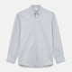 A grey Weekend Fit Shirt by Turnbull & Asser, featuring a Dorset collar and single button cuffs, is displayed against a plain white background.