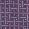 View 3 of product The Turnbull & Asser Purple & Navy Cross Silk Tie features a geometric pattern of intersecting blue lines and white dots—an ideal accessory to elevate formal outfits or complement signature shirts.