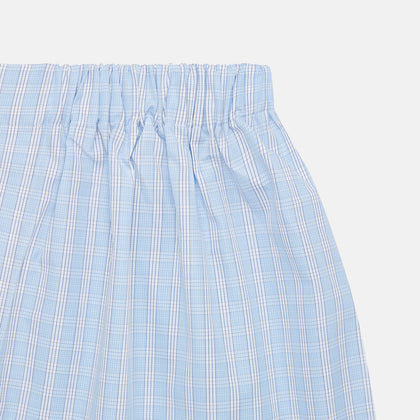 Blue and White Check Cotton RE-PURPOSE Godfrey Boxers Image 1