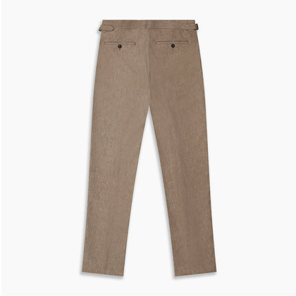 Beige Wool and Linen Blend Jonathan Trouser Image 2