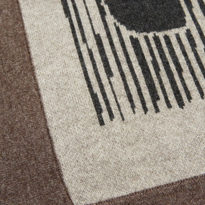 Grey Wool And Cashmere Lily Blanket Image 3