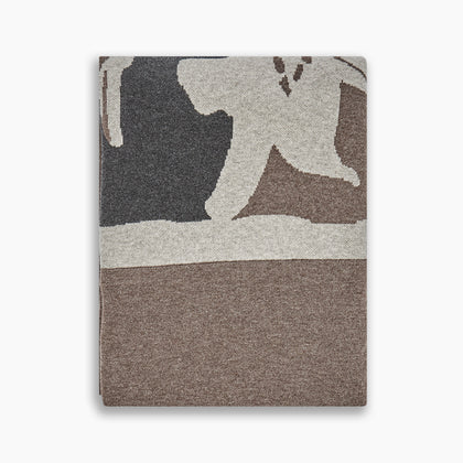 Grey Wool And Cashmere Lily Blanket Image 7