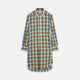 The Green and Pink Multi Check Linen Blend Sussex Nightshirt by Turnbull & Asser is a soft, long-sleeved sleepwear piece with a colorful plaid pattern, button-down front, chest pocket, and rounded hem—ideal as stylish luxury nightwear.