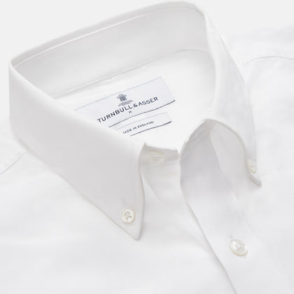 White Cotton Voile Weekend Fit Nevis Shirt Image 1
