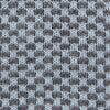 View 3 of product The Turnbull & Asser Pale Blue Multi Cashmere Knitted Tie features a subtle checkered pattern in black and light blue, making it a refined addition to your menswear collection. Shown rolled up on a plain white background.
