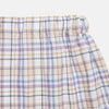 View 2 of product The Turnbull & Asser Colourful Garden Multi Check Cotton Godfrey Boxer Shorts feature a relaxed fit and elastic waistband, showcasing vibrant blue, red, and yellow plaid on white—ideal luxury underwear for men.